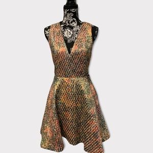 Alice + Olivia Rainbow Metallic Dress